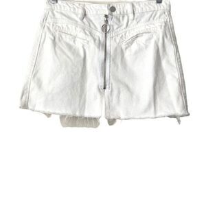Blank NYC Skirt White Frayed Hem Mini 29